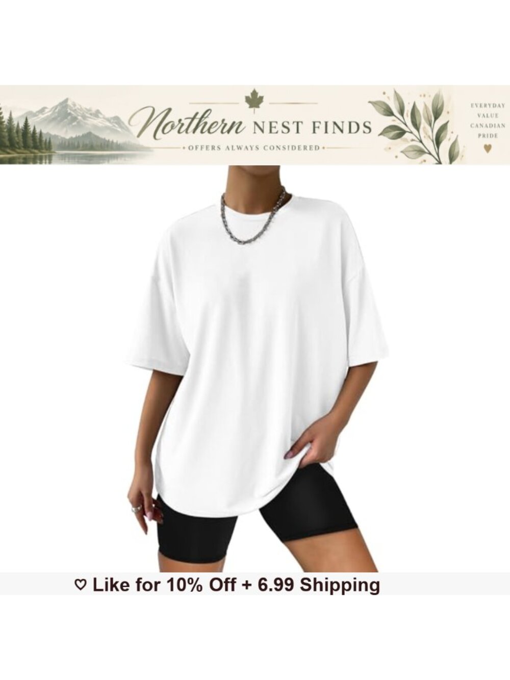 Oversized Loose Fit Short Sleeve Round Neck Casual Summer Tee